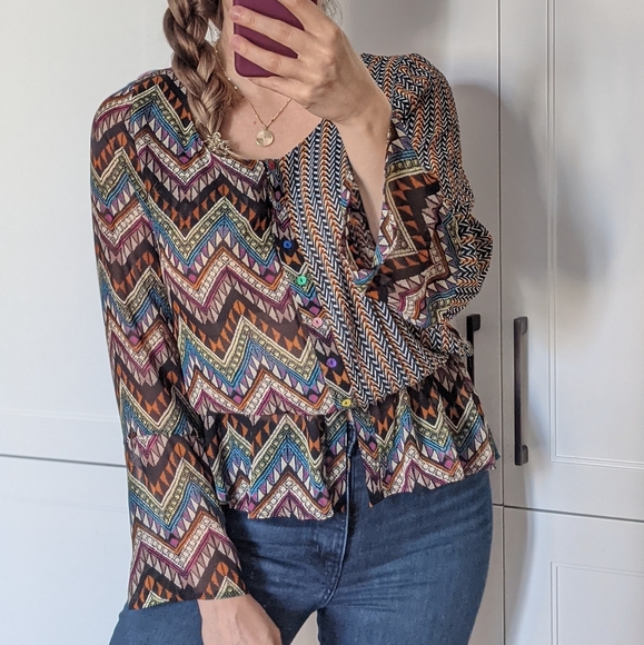 Desigual Tops - DESIGUAL M/L  Fun & Versatile Multicoloured Blouse